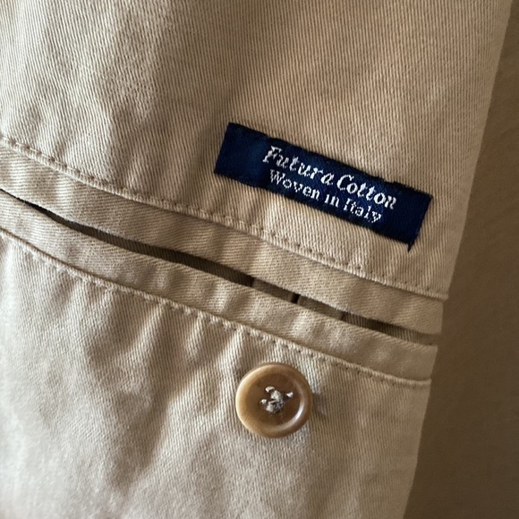 Size42R tan three button blazer/jacket. 100% cotton Hilfiger T21 - Picture 4 of 9